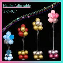 Balloon Stand Kit, 9 Feet Balloon Arch For Floor, 2IN1 Sets Balloon Column Holder With Weights Base And Stick, Metal Backdrop Stands For Parties