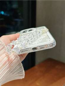 Bow-Knot 1pc Apple Daisy Straight Edge Precision Hole Punch Fashion Phone Case Compatible With Iphone 15 Pro Max, 14 Plus, 13 Pro Max, 12, 11, 7G, 7P, IX, XR, XS Max