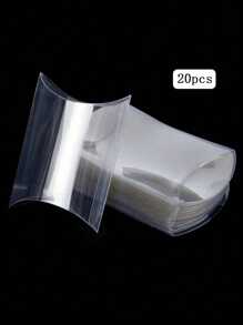 20/50/100/150/200 piezas Caja de regalo de almohada transparente de PVC, caja de embalaje de plástico adecuada para cumpleaños, boda, fiesta