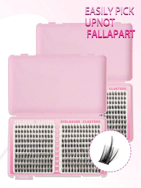 260 Pcs Two Boxes Of The Same False Eyelashes Lightweight Wheat Ear Eyelash Book Comfortable And Long-Lasting False Eyelashes Lots Of Volume And Easy To Use