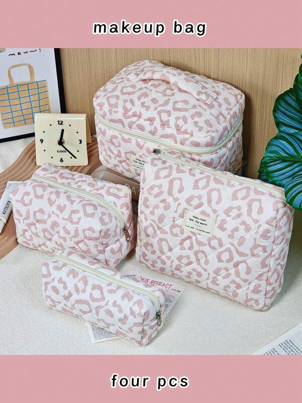 Nécessaire minimalista rosa com estampa de leopardo, de grande capacidade, portátil e multifuncional, ideal para escola, escritório ou viagens, sendo um presente perfeito para meninas. (Bolsa, Decoração de Quarto, Bolsas, Nécessaire de Maquiagem, Viagem, Necessaire de Maquiagem, Itens Essenciais de Viagem, Organizador, Armazenamento, Essencial de Viagem, Organizador de Maquiagem, Nécessaire de Maquiagem, Organizador de Mesa, Bolsa de Cosméticos, Bolsas de Maquiagem, Viagem, Estojo de Maquiagem, Bolsa, Estojo de Maquiagem, Itens Essenciais de Viagem, Bolsas de Maquiagem, Essencial de Viagem, Nécessaire Pequena, Estojo de Maquiagem, Bolsa de Cosméticos, Essencial de Viagem, Grande Capacidade, Nécessaire Grande, Presentes de Natal, Estojo, Viagem, Presentes para Mulheres, Artigos Essenciais Femininos, Essencial de Viagem, Estojo, Bolsa de Mão/Pequena, Artigos Essenciais, Organizador de Maquiagem, Organizador de Maquiagem, Estojo, Porta-Pincéis, Mini Estojo, Estojo de Grande Capacidade)