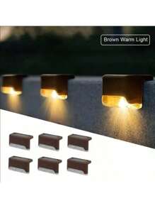 12 Stücke Solar-betriebene LED-Gartenleuchten, Treppenbeleuchtung für Außen-Dekoration - Terrasse, Stufen, Geländer, Wand, Garten, Treppe, Terrasse, Zaun, Einfahrt Beleuchtung, Multi-Farb-Steuerung, für Heim-Dekoration und Geländer-Dekoration