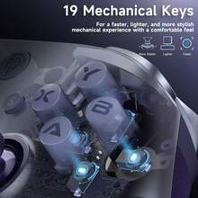 EasySMX X10 PC Controller - No Stick Drift, No Dead Zone Wireless Controller For PC, Steam And Switch - Upgraded Bluetooth Controller With Four Hall Effect - Include A Swappable Faceplate,For Black Myth Wukong - 紫色 - 查看 5