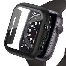 Bumper Case Cover With 3D Tempered Glass Compatible With Smartwatches Of The Same Size 38/40/42/44 - màu đen - Xem 1