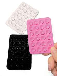 1 pieza Agarre adhesivo de silicona para teléfono, soporte de estuche de succión para teléfono, asa de teléfono adhesiva manos libres para selfies y video, soporte de agarre de dedo para móvil, nuevo soporte de ventosa de silicona, almohadilla antideslizante de silicona para teléfono, montaje de ventosa para teléfono, agarre de succión para teléfono, utilizado para selfies y videos, montaje antideslizante para un agarre - Multicolor - Ver 2