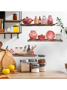 Kitchen Stickers/Decorative Stickers Kitchen Supplies Shelf Stickers Waterproof And Dustproof Stickers, 1 Piece Pvc Material Removable Wear-Resistant Stickers, Wall Stickers 15.3*15.3 Inches, Suitable For Kitchen Decoration, Wall Decoration, Restaurant Decoration, Interesting Birthday Gifts, Graduation Gifts, Make Your Home A New Look
