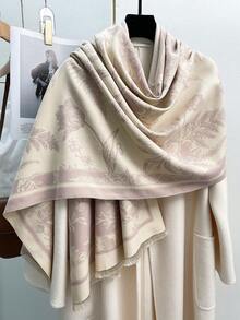 FADZOYLE 1 chiếc khăn choàng Jacquard họa tiết da báo cho nữ, khăn choàng nghệ thuật cho nữ, khăn choàng Poncho dài, khăn choàng quấn, khăn choàng lưới lớn giữ ấm mùa đông, khăn choàng lớn, bộ sưu tập thời trang mới thanh lịch, quà tặng cô dâu, phù dâu, khăn choàng du lịch - khăn quàng cổ - Xem 19