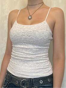 Women's Summer Sexy Slim Embroidered Knitted Camisole