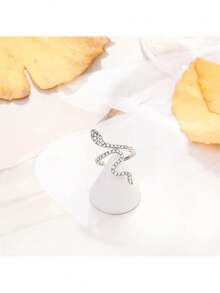 Adjustable Sparkling Crystal Snake Ring – Elegant Open Coil Design With Dazzling Cubic Zirconia Stones, Chic Serpent Shape That Wraps Around The Finger, Comfortable & Flexible Fit For Various Finger Sizes, Adds Mystique & Glamour To Any Outfit, Perfect For Everyday Wear, Parties, Special Occasions & Fashion Events – Ideal Gift For Women & Teen Girls Who Appreciate Unique Jewelry - 彩色 - 查看 7