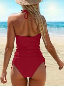 Traje de baño de mujer - Rojo - Ver 2