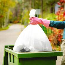 Teivio 4 Gallon 200 Counts Strong Trash Bags Garbage Bags, Bathroom Trash Can Bin Liners, Small Plastic Bags For Home Office Kitchen Kitchen (Clear) - 20 25Gal-Clear-120pcs - 查看 6