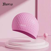youyou Large Size Adult Men & Women Waterproof Silicone Swimming Cap With Ear Protection For Long Hair, Beach Essentials, Beach Accessories, Pool Float - Multicolor - View 8