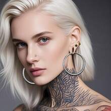 1 pièce Bouchons d'oreille ronds en acier inoxydable hypoallergénique, jauges de poids, tunnels de perçage, dilatateurs, bijoux de mode pour le corps pour femmes