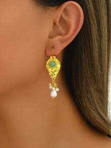 1 par de pendientes bohemios de diseño exquisito y creativo, accesorios de joyería de diseño único, regalo adecuado para uso diario y festividades de la mujer