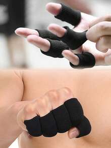 10 piezas / 5 piezas / 1 pieza Mangas para dedos, Férula para pulgar para soporte de dedos, Cinta elástica transpirable para dedos, Protector de compresión para el dedo de gatillo, Ayuda de compresión para deportes - Multicolor - Ver 7