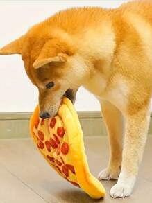 1PC Plush Dog Toys Doughnut Pizza Shape Pet Squeaky Toys For Small Large Dogs Cleaning Teeth Puppy Chew Toys Pet Supplies