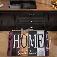 1 قطعة / 2 قطعة دكرو حائط من الخشب المطبوع متعدد الاستخدامات ، بطانية رغوية فائقة النعومة ماصة ومانعة للانزلاق مناسبة للمطبخ والحمام والردهة والمدخل وغرفة الطعام وغيرها من ديكورات المنزل - متعدد الألوان - مشاهدة 13