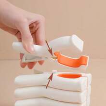 1pc White & Orange Sunshield Clothespin, Home Laundry Drying Clip For Bedding, Duvet Cover - White Orange - View 2