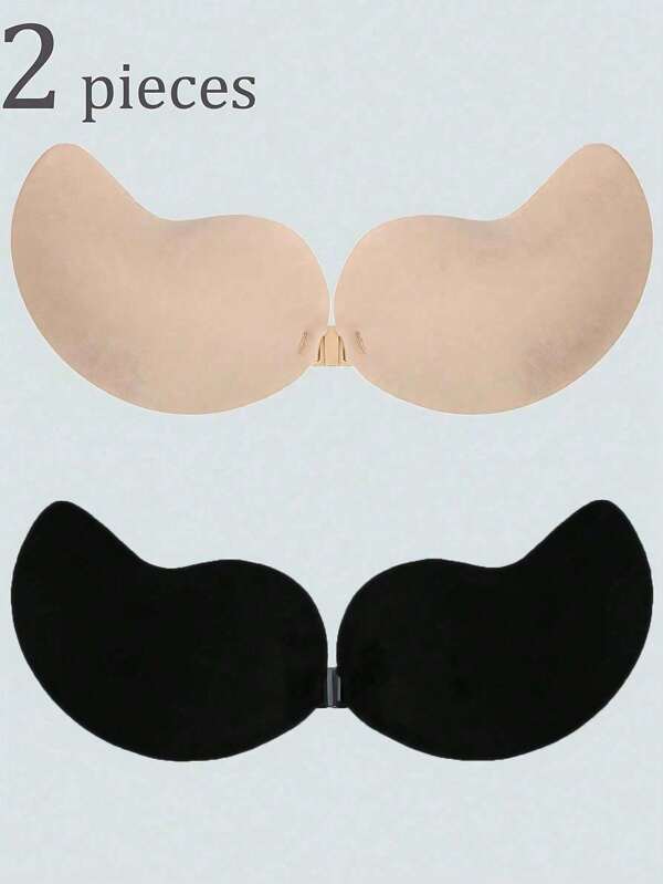 2 pièces de coussinets de soutien-gorge en silicone multicolores en forme de mangue pour femmes, respirants et invisibles, couvre-mamelons sans couture pour un port quotidien