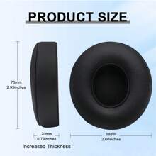 Replacement Ear Pads For Solo 2 & Solo 3 Wireless On-Ear Headphones, Ear Cushions, Headset Earpads, Ear Cups Cover With Soft Protein Leather