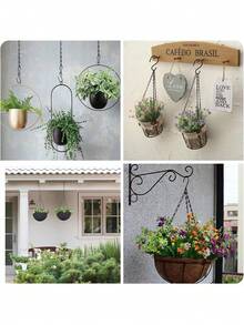 6/ 3 قطع سلاسل معلقة مع خطافات، سلاسل نباتات قابلة للتعديل، سلاسل معدنية زخرفية معلقة لحاويات الزراعة، طعام الطيور، اللافتات، الفوانيس، سلاسل أضواء النمو، أجراس الرياح، اللوحات الإعلانية، اللوحات الطباشيرية والزينة، مجموعة علامات زخرفية للحديقة وشرفة المنزل - متعدد الألوان - مشاهدة 7