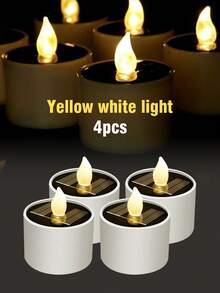 Solar Powered Waterproof LED Candle Light, Decorative Household Item - Multicolor - View 16