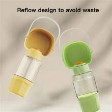 1 pièce, Bouteille d'eau portable pour animaux de compagnie, bol d'alimentation et de boisson bifonction pour chiens et chats en voyage, en plastique résistant à la chaleur, bouteille d'eau de sport, tasse compagnon pour animaux de compagnie, double usage pour la distribution d'eau et de nourriture, bol d'eau pour chien, bol à boire pour chat, convient aux chiens, chats, fournitures de voyage pour animaux de compagnie en plein air
