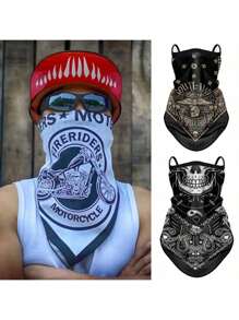 Retro Moto Cycling Sunscreen Mask Motorcycle Headscarf Summer Anti-UV Outdoor Neck Head Cover Riding Face Shield Sport Headwrap