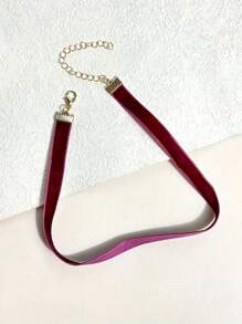 1 pieza Collar gargantilla de terciopelo morado de moda