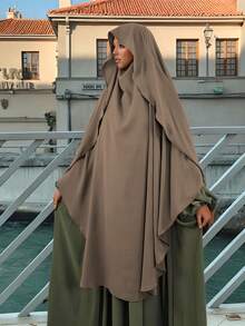 1 chiếc khăn trùm đầu Hijab Khimar bằng vải thoáng khí CEY, phù hợp cho phụ nữ sử dụng hàng ngày với áo Abaya, thích hợp cho mọi mùa, dùng làm khăn trùm đầu Abaya cho váy, đi biển, nghỉ lễ, du lịch. - Nhiều màu - Xem 11