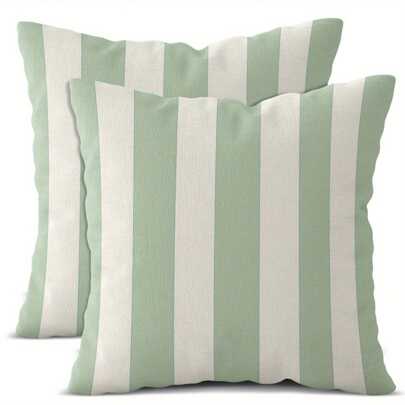 Set de 2 fundas de cojín impresas de dos colores, elegantes y sencillas, de 45x45cm de poliéster suave y cómodo con cremallera, lavable a máquina, adecuado para la decoración del hogar, sala de estar, dormitorio, coche, oficina y exteriores, sin relleno