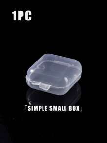 Rectangular Jewelry Organizer, Earrings, Necklace, Ring Portable Storage, Jewelry Storage Box,Transparent Plastic 3.5cm/1.38in Mini Jewelry Box,Portable Dust-Proof Box, Suitable For Travel And Outings, Ideal For Bffs, Girlfriend And Mom. For Women Storage Organizer Travel Essentials Gift Back To School