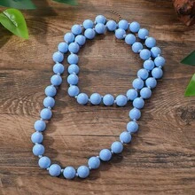 1 件波西米亚风格圆形几何亚克力珠绳结女式多层长项链，百搭礼物 - 長款打結珠子項鍊 - 查看 17