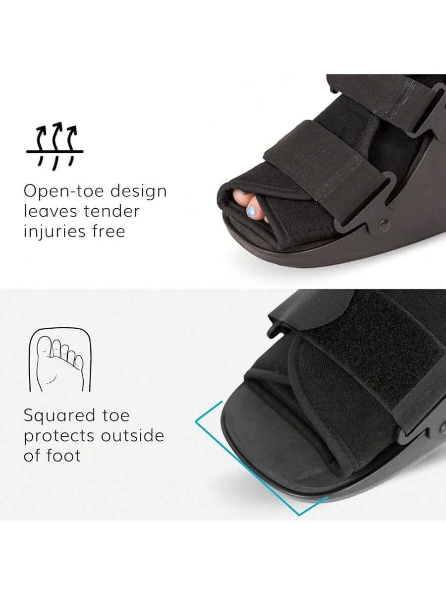 Bota corta para caminar de BraceAbility - Caminar ortopédico médico para fracturas de dedo del pie, tobillos esguinzados, estrés metatarsiano, soporte post-operatorio para fracturas de pie izquierdo o derecho, apto para hombres y mujeres (XS) - Medio - Ver 1