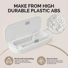 Acrylic Nail Tool Storage Box (Only Box), Portable Dustproof Stand Displayer Holder Organizer Container Manicure Efile Accessories Nail Drill Kit Case, Travel Salon Home ReadyToGoTravelEssentials - 白色 - 查看 7