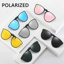 Summer Beach Vacation Reversible Color Clip-On Cat Eye Eyeglasses, Elegant UV Protection Lenses For Fishing, Driving, Travel, Photography, Fit For Couples, Compatible With Multiple Frames