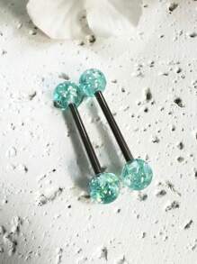 2025 Latest Colorful Tongue Ring With Glitter Sequins, Cute Multi-Color Options For Women, Students And Party Wear