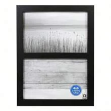 Black 4x6 2-Opening Linear Gallery Wall Picture Frame