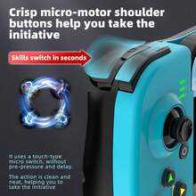 D3 游戏手柄伸缩蓝牙游戏控制器适用于 PC、iOS、Android、Switch、 可伸缩无线 3D 操纵杆，带宏 - 橄欖綠 - 查看 7