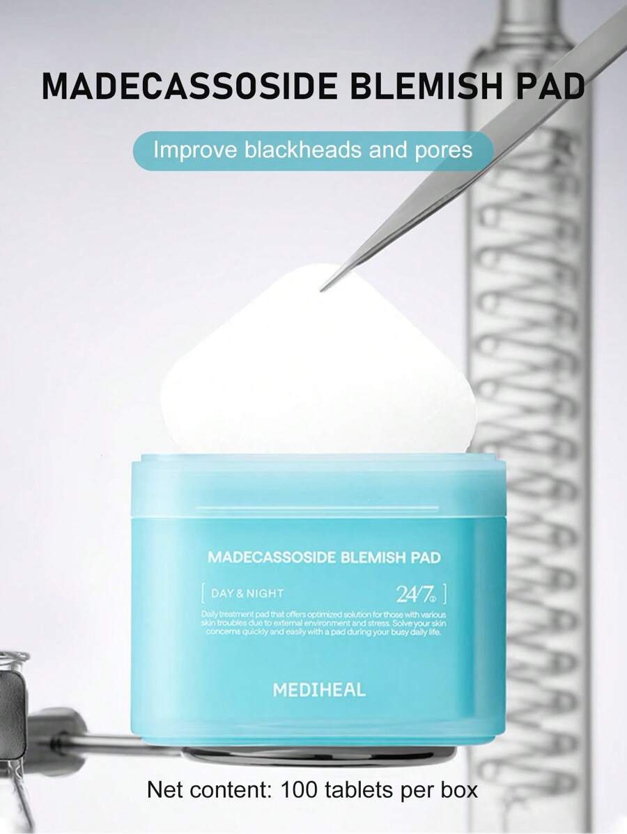 Mediheal 保湿化妆棉 舒缓、修复、补水、保湿、清洁、提亮 100 片 - 積雪草淨透棉片 - 查看 1