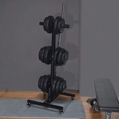 Weight Plate Rack, Vertical Weight Plate Tree For 2-Inch Weight Plates, Standard Weight Plate Tree With Wheels, 1000 Lbs Load Capacity Weight Storage Holder, Home Gym Barbell Rack Storage Stand