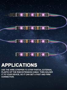 16.4FT(5m) LED Cable Electrical Wire 4pin LED Extension Cables For RGB RGBW SMD WS2812B LED Strip Light JST Connector