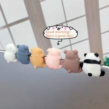 Combinación creativa, artículos decorativos para computadora/televisor, figuras de animales lindos, adornos para pantalla de navegación de automóvil, muñecos de dibujos animados, micronaturaleza, accesorios DIY, manualidades
