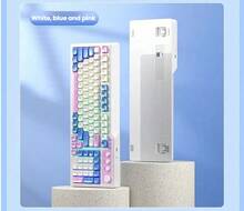 HP 無線鍵盤鍵盤K360 8種背光燈效 三種連接方式 人體工學設計 多媒體按鍵 操作便利 相容性強 白藍粉