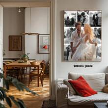 1 Stück, personalisierte Hochzeitsfoto-Wandkunst, individualisiertes Liebesfoto-Poster, Valentinstags-Geschenk, Geschenk für den Partner, Wohnzimmer-Dekoration, Schlafzimmer-Dekoration