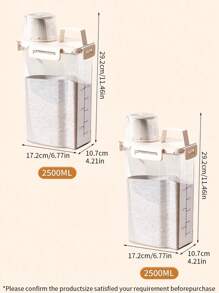 1 szt. / 2 szt. Pojemnik na karmę dla zwierząt, słoik do przechowywania karmy dla kotów, 3000 ml / 2500 ml / 1750 ml pojemnik do przechowywania karmy dla kotów lub psów, szczelna i odporna na wilgoć pokrywa z wagą, wygodny do dostarczania karmy dla zwierząt w razie potrzeby, głównym celem jest zapobieganie wilgoci karmy dla kotów/psów i powstrzymywanie zwierząt przed kradzieżą karmy, ułatwiające przechowywanie karmy dla zwierząt. Domowe pudełko do sortowania i przechowywania karmy dla zwierząt