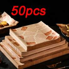 50 piezas de papel encerado con impresión de periódico vintage, para envolver sándwiches, hamburguesas, aperitivos fritos para freidora de aire, suministros de cocina y horneado
