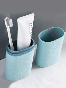 Personalized Portable Travel Toothbrush Cup Toothbrush Holder Toothpaste Mouth Rinse Cup Set, Customized Travel Toiletry Set Home Toothbrush Toothpaste Tooth Cup 3-In-1 Travel Essentials Oral Care Cup Back To School