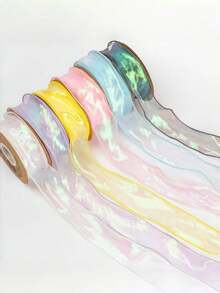 لفتان من شريط الأورجانزا ذو ذيل السمكة الأيريديسنت بعرض 4 سم، مادة رقيقة وأثيرية، شريط تغليف الزهور والهدايا والملابس والأغطية الرأس والفيونكات، شريط الزفاف، شريط الورد اليدوي DIY، شريط ديكور صندوق الكعكة والزهور، شريط سيارة الزفاف القماشية الحمراء، تغليف الهدايا، صنع الفيونكات، ديكور حفلات الزفاف والأعياد