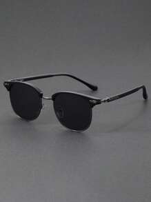 Fashionable Glasses Half Frame Designer Style Men And Women's Unique Temple Design Versatile Single Product Glasses
